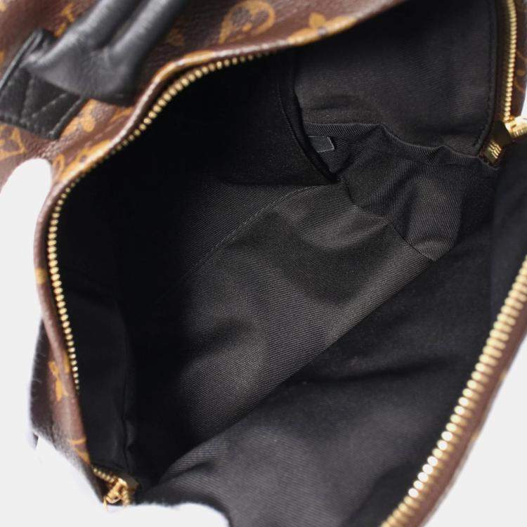 Pre Owned Louis Vuitton Palm Springs PM Monogram Brown Black Coated Canvas Backpack