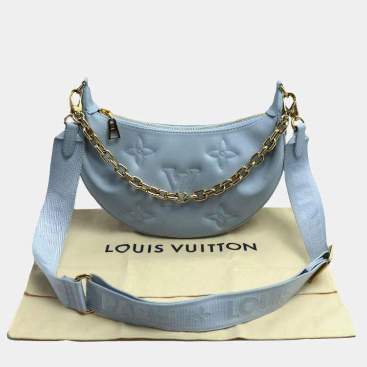 Pre Owned Louis Vuitton Over The Moon Bubblegram Blue Glacier Leather Shoulder Bag