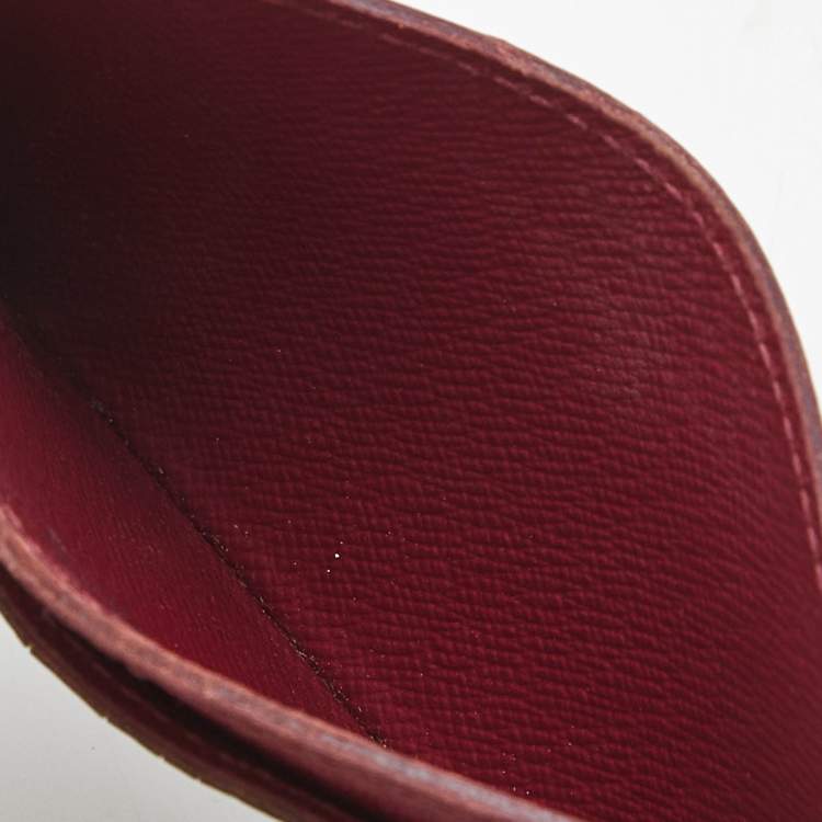 Pre Owned Louis Vuitton Fuchsia Monogram Canvas Card Holder