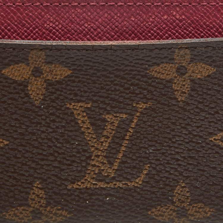 Pre Owned Louis Vuitton Fuchsia Monogram Canvas Card Holder