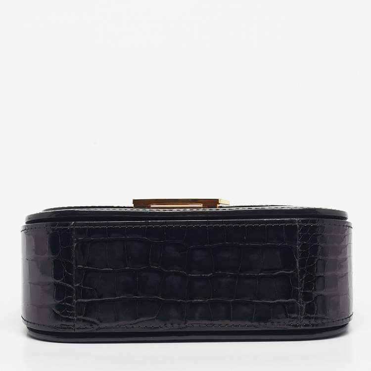 Pre Owned Louis Vuitton Black Alligator Vivienne Bag