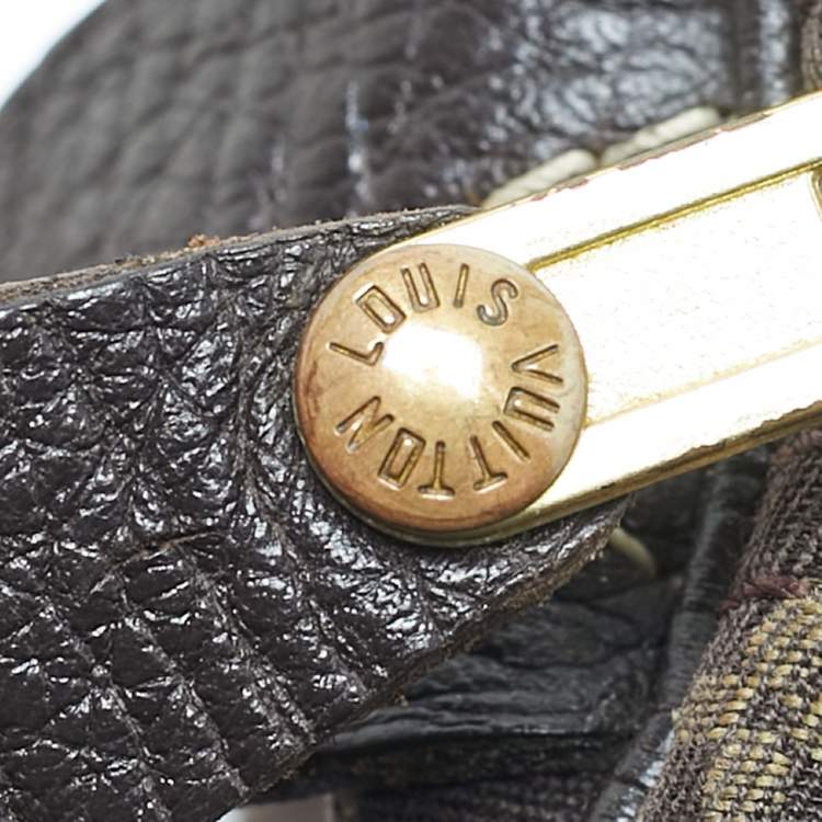 Pre Owned Louis Vuitton Fusain Monogram Mini Lin Canvas Speedy 30 Bag
