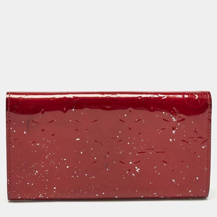 Pre Owned Louis Vuitton Pomme D’amour Monogram Vernis Leather Sarah Wallet