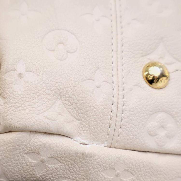 Pre Owned Louis Vuitton White Monogram Empreinte Artsy MM Bag