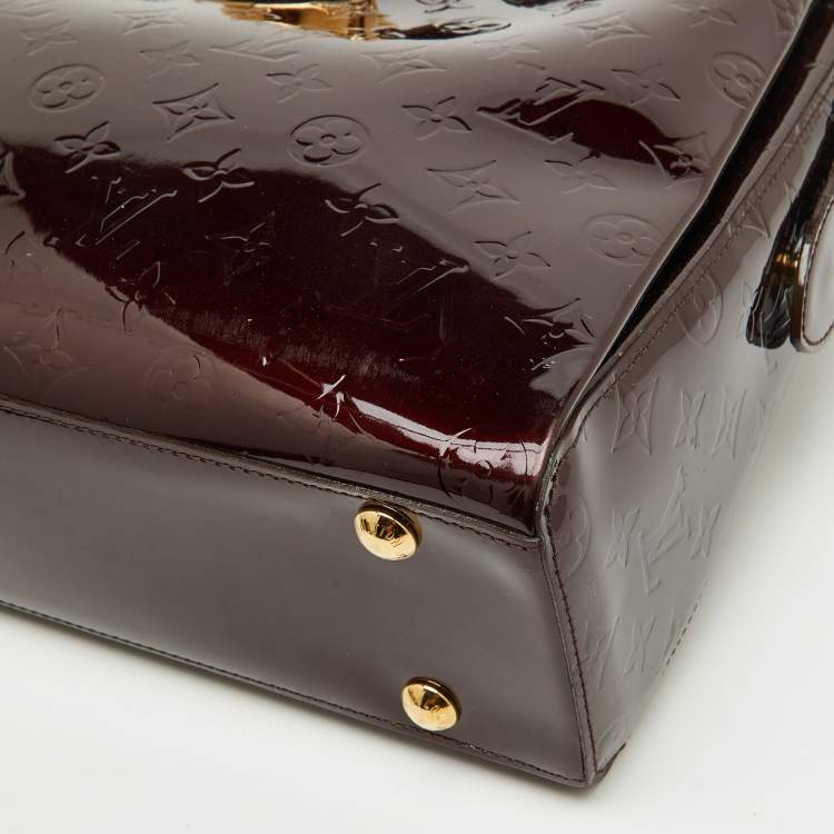 Pre Owned Louis Vuitton Amarante Monogram Vernis Melrose Avenue Bag