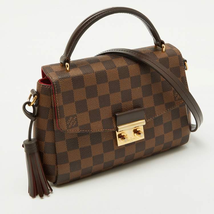Pre Owned Louis Vuitton Damier Ebene Canvas Croisette Bag