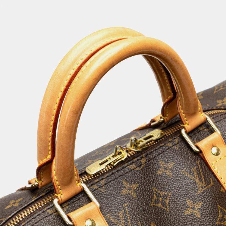 Pre Owned Louis Vuitton Brown Monogram Keepall 50 Travel Bag
