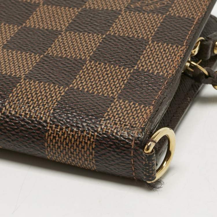 Pre Owned Louis Vuitton Damier Ebene Canvas Insolite Wallet