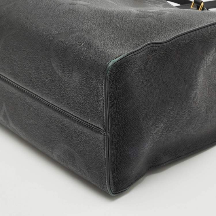 Pre Owned Louis Vuitton Black Monogram Empreinte Leather Onthego GM Bag