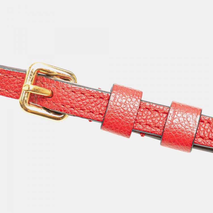 Pre Owned Louis Vuitton Red Monogram Twice