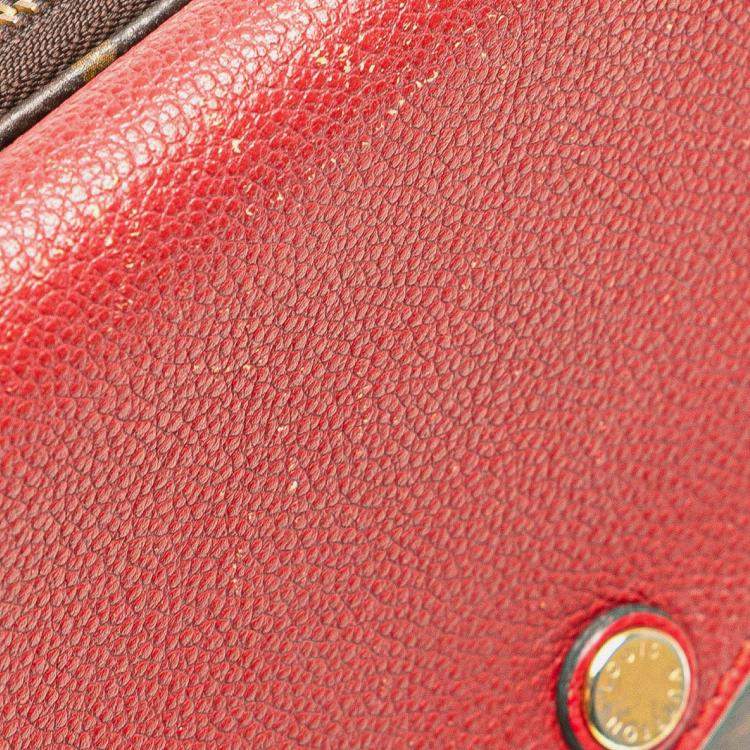 Pre Owned Louis Vuitton Red Monogram Twice