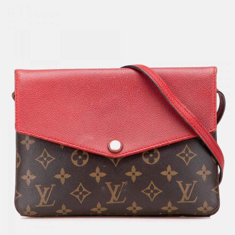 Pre Owned Louis Vuitton Red Monogram Twice