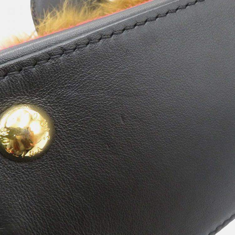 مملوكة مسبقًا Louis Vuitton Capucines Multicolor Noir Red Leather Fur Top Handle Bag