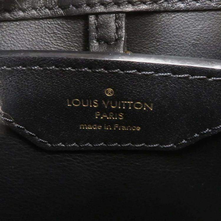 مملوكة مسبقًا Louis Vuitton Capucines Multicolor Noir Red Leather Fur Top Handle Bag