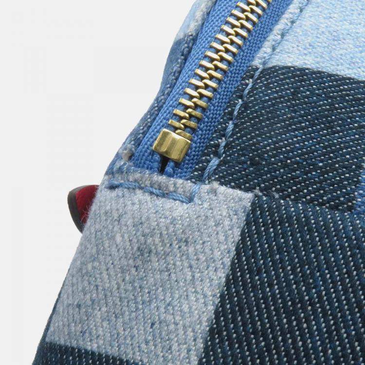 Pre Owned Louis Vuitton Palm Springs Mini Blue Red Monogram Denim Backpack