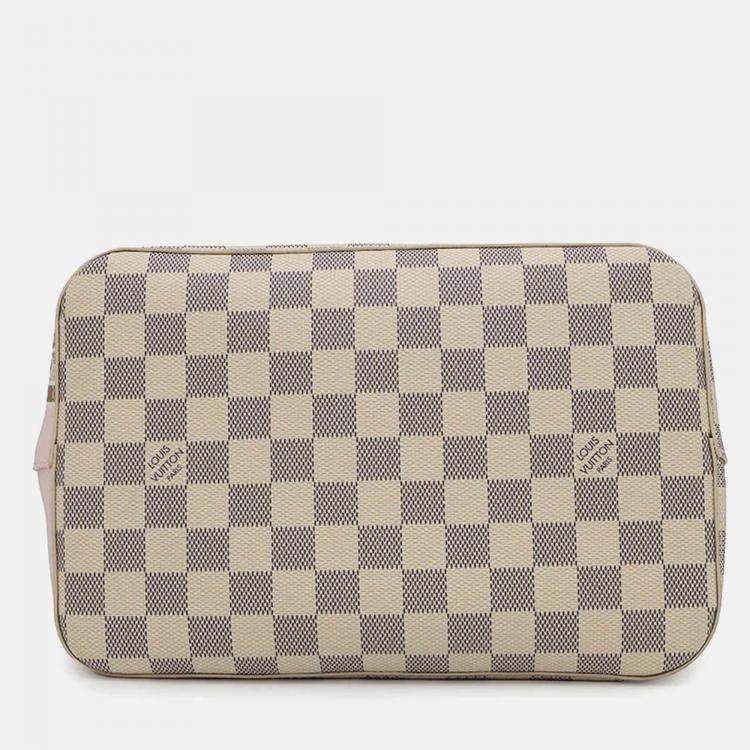 Pre Owned Louis Vuitton Neonoe MM White Damier Azur Shoulder Bag
