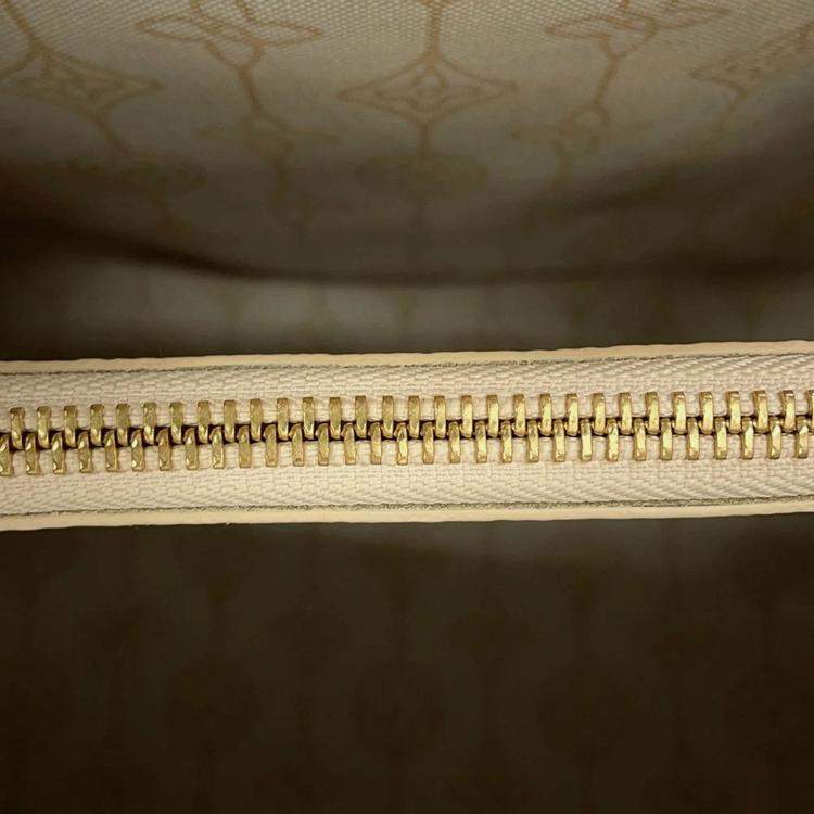 Pre Owned Louis Vuitton Neonoe MM White Damier Azur Shoulder Bag