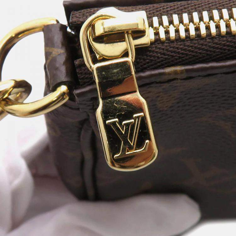 Pre Owned Louis Vuitton Multi Pochette Accessoires Rose Claire Monogram Crossbody Bag