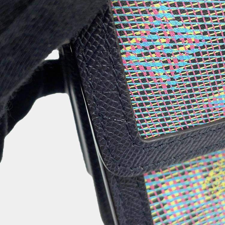Pre Owned Louis Vuitton Dauphine Mini Navy Multicolor Leather Bag