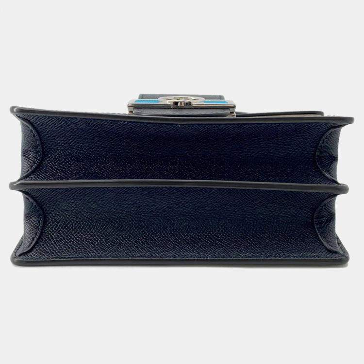 Pre Owned Louis Vuitton Dauphine Mini Navy Multicolor Leather Bag