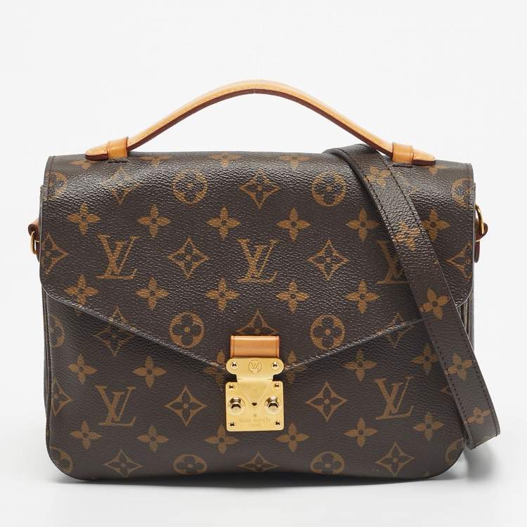 Pre Owned Louis Vuitton Monogram Canvas Pochette Metis Bag