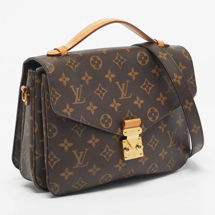 Pre Owned Louis Vuitton Monogram Canvas Pochette Metis Bag
