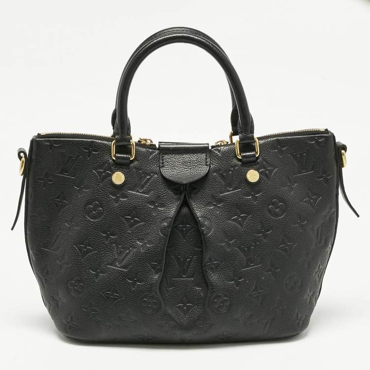 Pre Owned Louis Vuitton Black Monogram Empreinte Leather Mazarine PM Bag