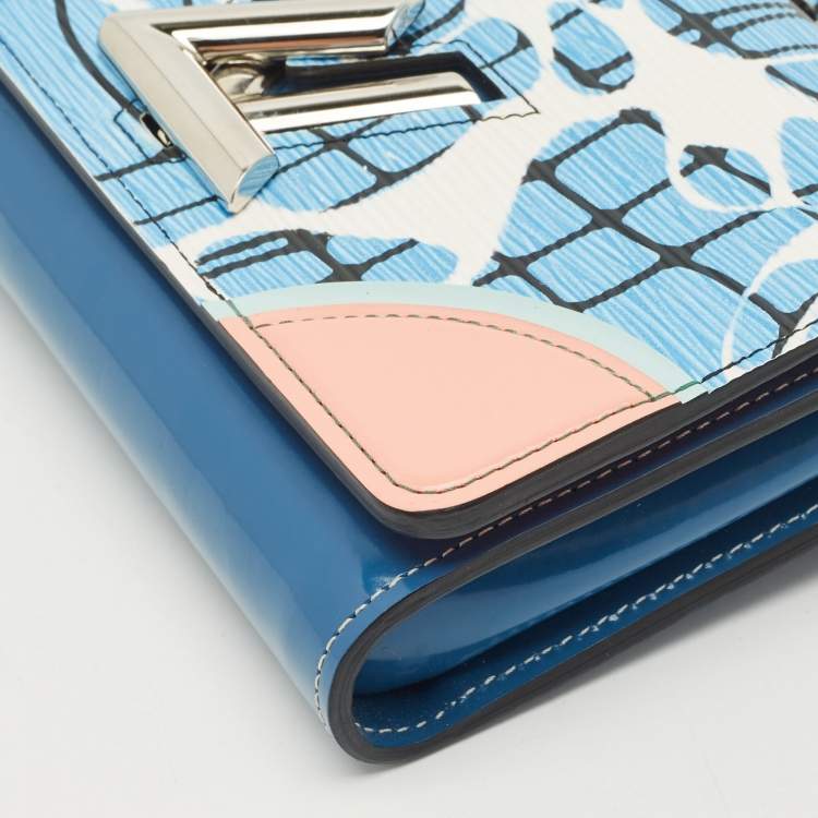 Pre Owned Louis Vuitton Multicolor Epi Leather Aqua Twist Wallet on Chain