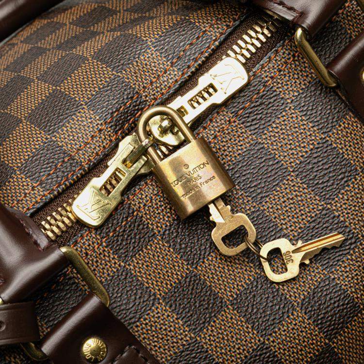 Pre Owned Louis Vuitton Brown Damier Ebene Keepall 50