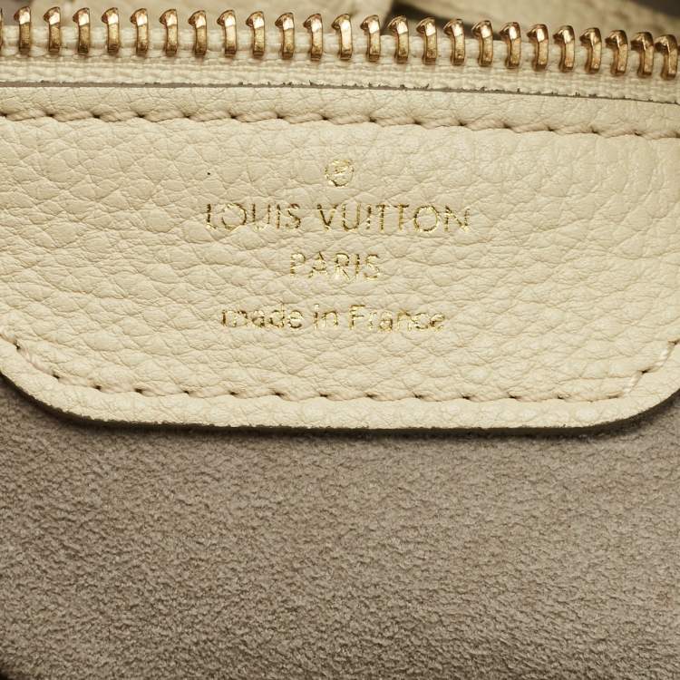 Pre Owned Louis Vuitton Lin Monogram Mahina Leather Surya XL Bag