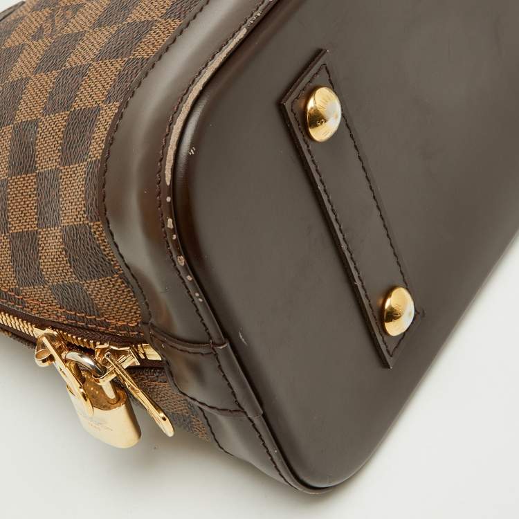 Pre Owned Louis Vuitton Damier Ebene Canvas Alma PM Bag