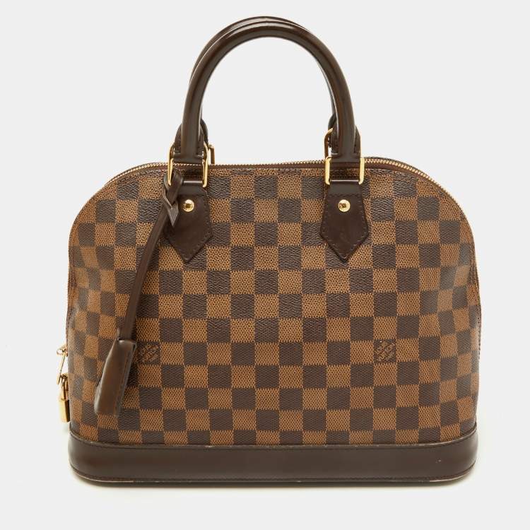 Pre Owned Louis Vuitton Damier Ebene Canvas Alma PM Bag