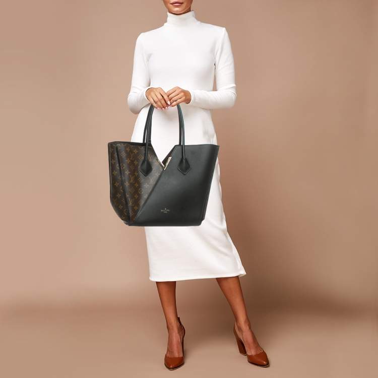 Pre Owned Louis Vuitton Black Monogram Canvas and Leather Kimono Bag