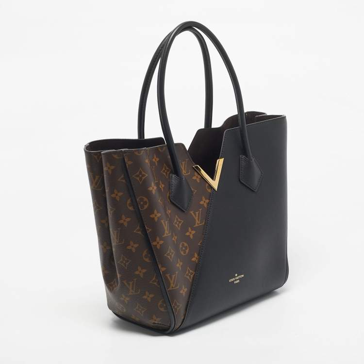Pre Owned Louis Vuitton Black Monogram Canvas and Leather Kimono Bag
