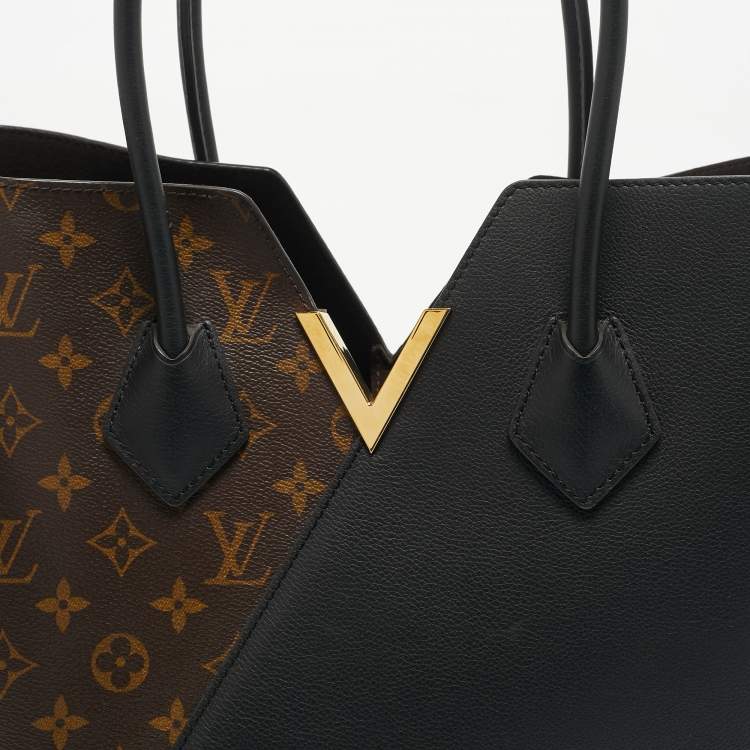 Pre Owned Louis Vuitton Black Monogram Canvas and Leather Kimono Bag