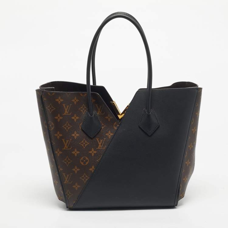 Pre Owned Louis Vuitton Black Monogram Canvas and Leather Kimono Bag