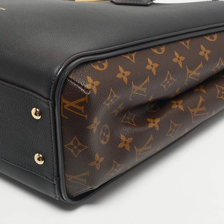 Pre Owned Louis Vuitton Black Monogram Canvas and Leather Kimono Bag