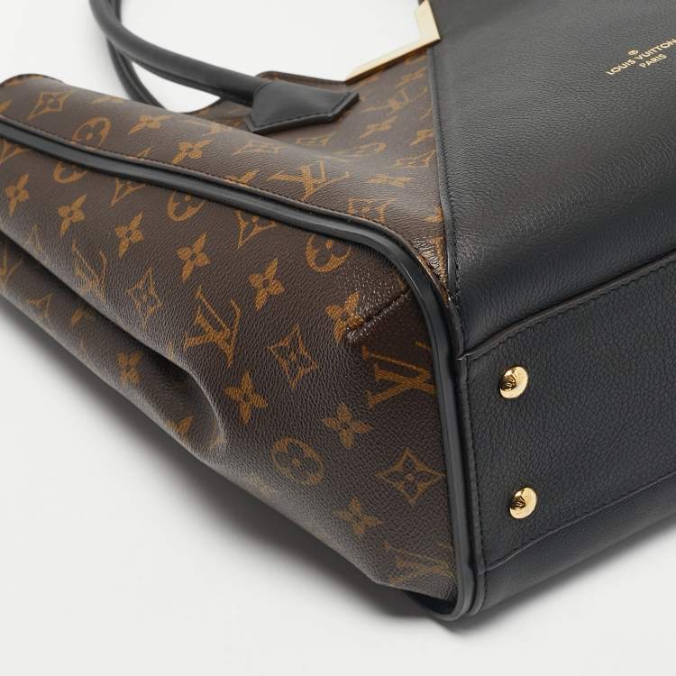 Pre Owned Louis Vuitton Black Monogram Canvas and Leather Kimono Bag