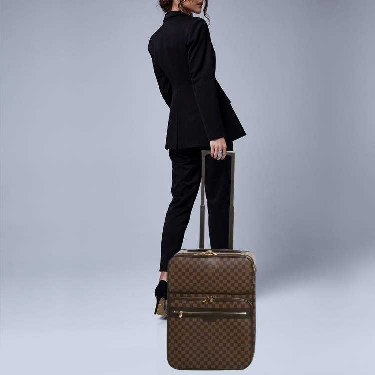 Pre Owned Louis Vuitton Damier Ebene Canvas Business Pegase Legere 55 Luggage