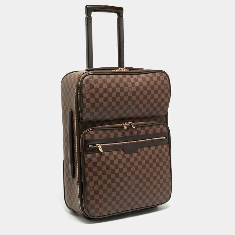 Pre Owned Louis Vuitton Damier Ebene Canvas Business Pegase Legere 55 Luggage
