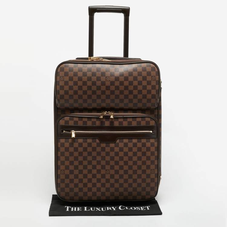 Pre Owned Louis Vuitton Damier Ebene Canvas Business Pegase Legere 55 Luggage