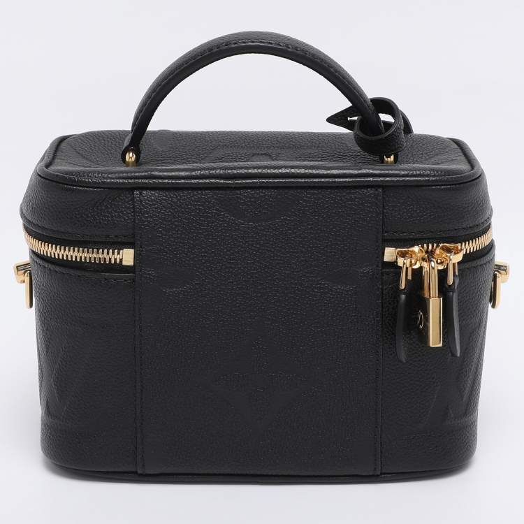 Pre Owned Louis Vuitton Black Monogram Empreinte Vanity PM Bag