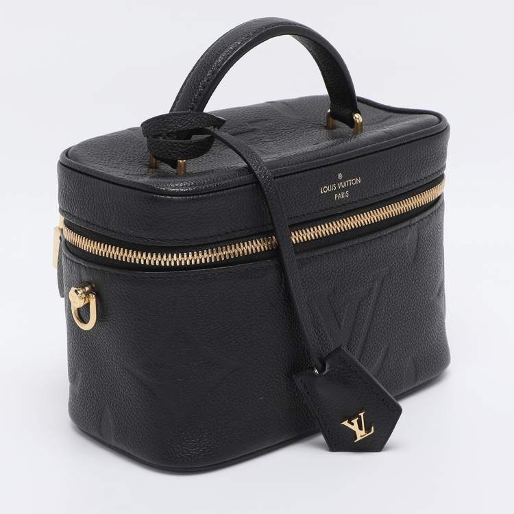 Pre Owned Louis Vuitton Black Monogram Empreinte Vanity PM Bag
