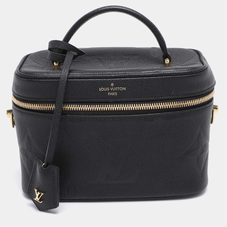 Pre Owned Louis Vuitton Black Monogram Empreinte Vanity PM Bag