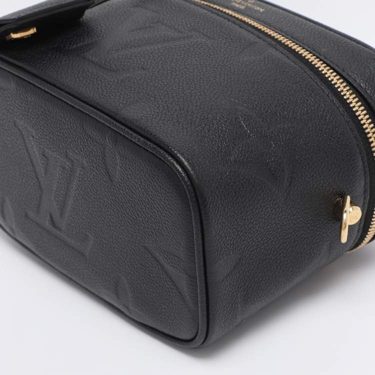Pre Owned Louis Vuitton Black Monogram Empreinte Vanity PM Bag