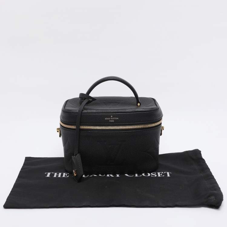 Pre Owned Louis Vuitton Black Monogram Empreinte Vanity PM Bag