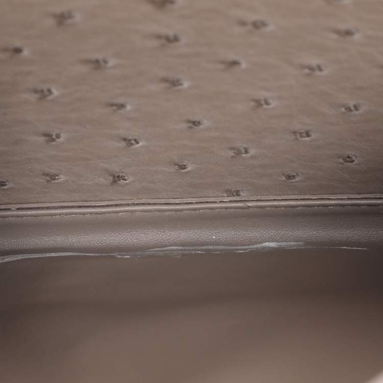 Pre Owned Louis Vuitton Beige Ostrich Mirada Bag