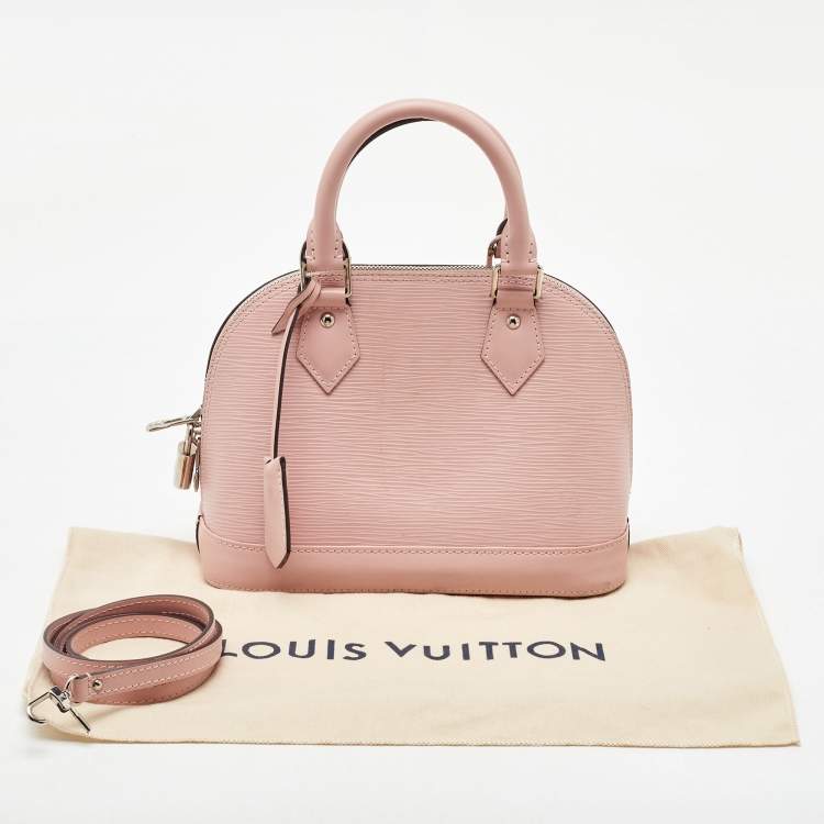 Pre Owned Louis Vuitton Rose Ballerine Epi Leather Alma BB Bag