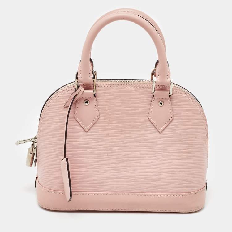Pre Owned Louis Vuitton Rose Ballerine Epi Leather Alma BB Bag