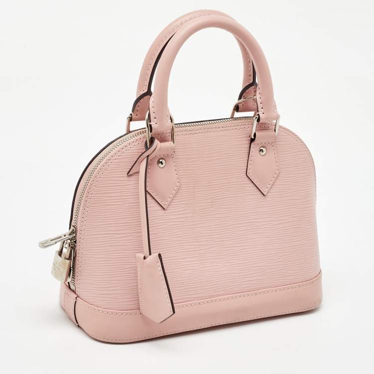 Pre Owned Louis Vuitton Rose Ballerine Epi Leather Alma BB Bag